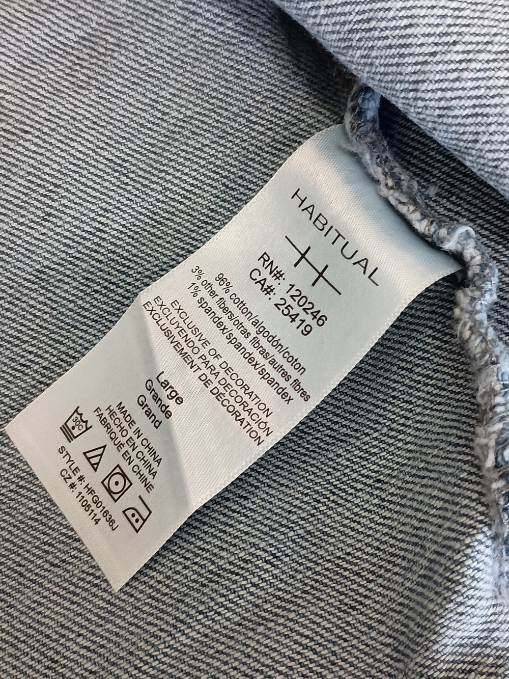 Habitual Women's Denim Jacket - Picture 10 of 10